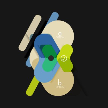 Düz tasarım geometrik infographics, ok şekli vektör etiket veya etiket, Fiyat etiketleri, promosyon rozet, simgesi tasarım, kağıt tarzı düzeni verileri grafik görselleştirme adım adım süreci için için teklif