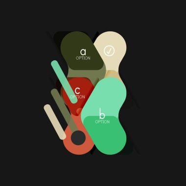 Düz tasarım geometrik infographics, ok şekli vektör etiket veya etiket, Fiyat etiketleri, promosyon rozet, simgesi tasarım, kağıt tarzı düzeni verileri grafik görselleştirme adım adım süreci için için teklif