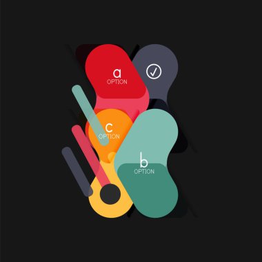 Düz tasarım geometrik infographics, ok şekli vektör etiket veya etiket, Fiyat etiketleri, promosyon rozet, simgesi tasarım, kağıt tarzı düzeni verileri grafik görselleştirme adım adım süreci için için teklif