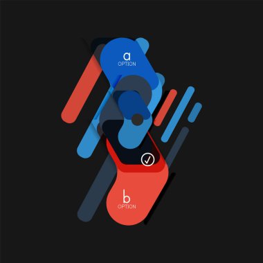 Düz tasarım geometrik infographics, ok şekli vektör etiket veya etiket, Fiyat etiketleri, promosyon rozet, simgesi tasarım, kağıt tarzı düzeni verileri grafik görselleştirme adım adım süreci için için teklif