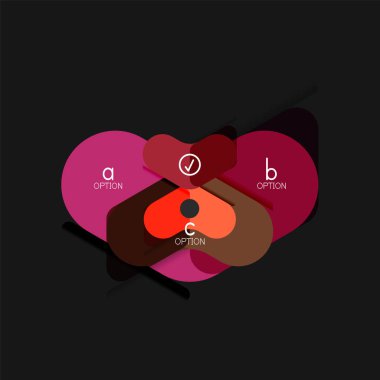 Düz tasarım geometrik infographics, ok şekli vektör etiket veya etiket, Fiyat etiketleri, promosyon rozet, simgesi tasarım, kağıt tarzı düzeni verileri grafik görselleştirme adım adım süreci için için teklif