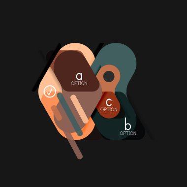 Düz tasarım geometrik infographics, ok şekli vektör etiket veya etiket, Fiyat etiketleri, promosyon rozet, simgesi tasarım, kağıt tarzı düzeni verileri grafik görselleştirme adım adım süreci için için teklif