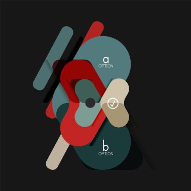 Düz tasarım geometrik infographics, ok şekli vektör etiket veya etiket, Fiyat etiketleri, promosyon rozet, simgesi tasarım, kağıt tarzı düzeni verileri grafik görselleştirme adım adım süreci için için teklif