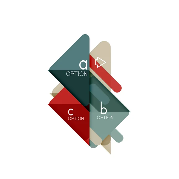 Diseño de visualización de datos triangular, diseño infográfico de opciones — Archivo Imágenes Vectoriales