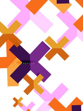 Çok renkli soyut geometrik şekiller, geometri arka plan web afiş için