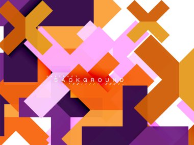 Çok renkli soyut geometrik şekiller, geometri arka plan web afiş için