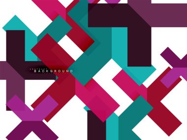 Çok renkli soyut geometrik şekiller, geometri arka plan web afiş için