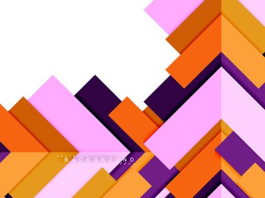 Çok renkli soyut geometrik şekiller, geometri arka plan web afiş için