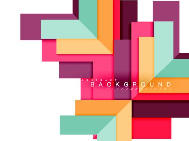 Çok renkli soyut geometrik şekiller, geometri arka plan web afiş için