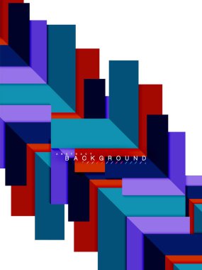 Çok renkli soyut geometrik şekiller, geometri arka plan web afiş için