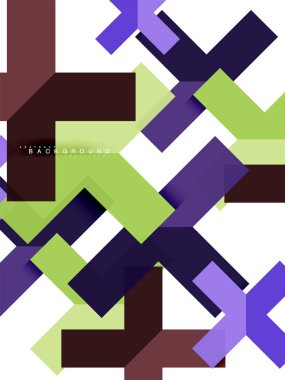 Çok renkli soyut geometrik şekiller, geometri arka plan web afiş için