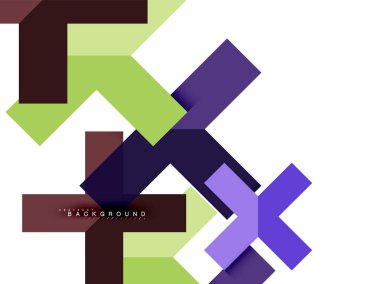 Çok renkli soyut geometrik şekiller, geometri arka plan web afiş için