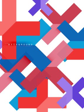 Çok renkli soyut geometrik şekiller, geometri arka plan web afiş için