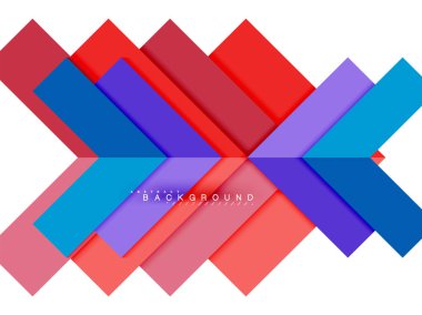 Çok renkli soyut geometrik şekiller, geometri arka plan web afiş için