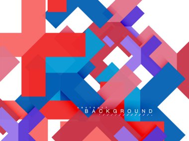 Çok renkli soyut geometrik şekiller, geometri arka plan web afiş için