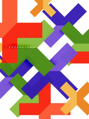 Çok renkli soyut geometrik şekiller, geometri arka plan web afiş için