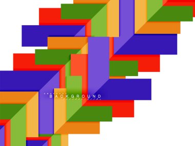 Çok renkli soyut geometrik şekiller, geometri arka plan web afiş için