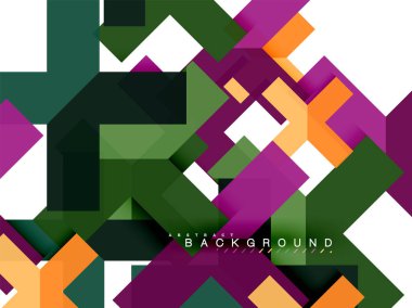 Çok renkli soyut geometrik şekiller, geometri arka plan web afiş için