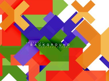 Çok renkli soyut geometrik şekiller, geometri arka plan web afiş için