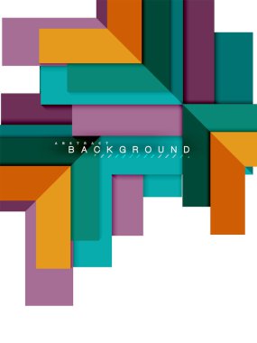 Çok renkli soyut geometrik şekiller, geometri arka plan web afiş için