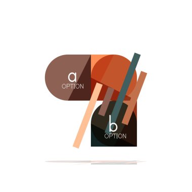 En az daire temiz soyut seçeneği adım Infographic tasarım öğesi, geometrik şekiller - Tur kareler, daireler ve satırları düzeni ile örnek metin