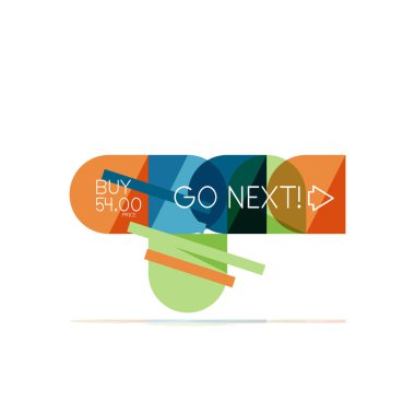 En az daire temiz soyut seçeneği adım Infographic tasarım öğesi, geometrik şekiller - Tur kareler, daireler ve satırları düzeni ile örnek metin