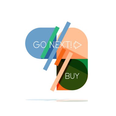 En az daire temiz soyut seçeneği adım Infographic tasarım öğesi, geometrik şekiller - Tur kareler, daireler ve satırları düzeni ile örnek metin