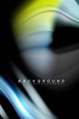 Sıvı sıvı renkler tasarım, renkli mermer veya plastik dalgalı doku arka plan, siyah, iş veya teknoloji sunu veya web broşür için parlak renkli öğeleri kapak tasarımı, duvar kağıdı