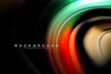 Sıvı sıvı renkler tasarım, renkli mermer veya plastik dalgalı doku arka plan, siyah, iş veya teknoloji sunu veya web broşür için parlak renkli öğeleri kapak tasarımı, duvar kağıdı