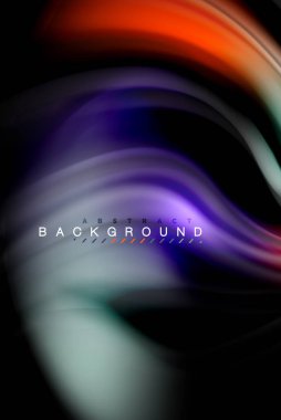 Sıvı sıvı renkler tasarım, renkli mermer veya plastik dalgalı doku arka plan, siyah, iş veya teknoloji sunu veya web broşür için parlak renkli öğeleri kapak tasarımı, duvar kağıdı