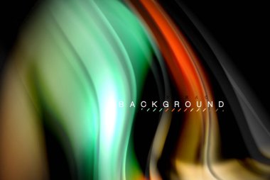 Sıvı sıvı renkler tasarım, renkli mermer veya plastik dalgalı doku arka plan, siyah, iş veya teknoloji sunu veya web broşür için parlak renkli öğeleri kapak tasarımı, duvar kağıdı