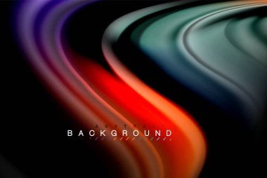 Sıvı sıvı renkler tasarım, renkli mermer veya plastik dalgalı doku arka plan, siyah, iş veya teknoloji sunu veya web broşür için parlak renkli öğeleri kapak tasarımı, duvar kağıdı