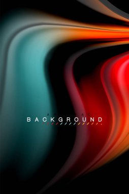 Sıvı sıvı renkler tasarım, renkli mermer veya plastik dalgalı doku arka plan, siyah, iş veya teknoloji sunu veya web broşür için parlak renkli öğeleri kapak tasarımı, duvar kağıdı