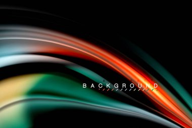 Sıvı sıvı renkler tasarım, renkli mermer veya plastik dalgalı doku arka plan, siyah, iş veya teknoloji sunu veya web broşür için parlak renkli öğeleri kapak tasarımı, duvar kağıdı