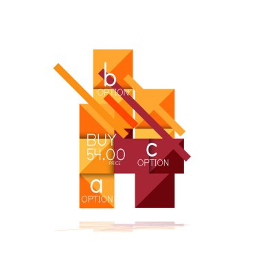 Kare seçeneğinin Infographic afiş. Bilgi ve veri görselleştirme, geometrik tasarım