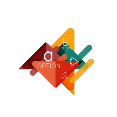 Üçgen veri görselleştirme tasarım, seçenek Infographic düzen