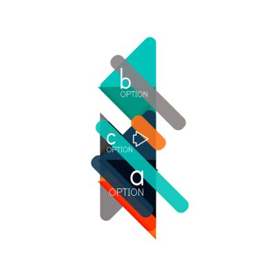 Üçgen veri görselleştirme tasarım, seçenek Infographic düzen