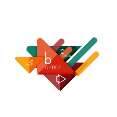 Üçgen veri görselleştirme tasarım, seçenek Infographic düzen