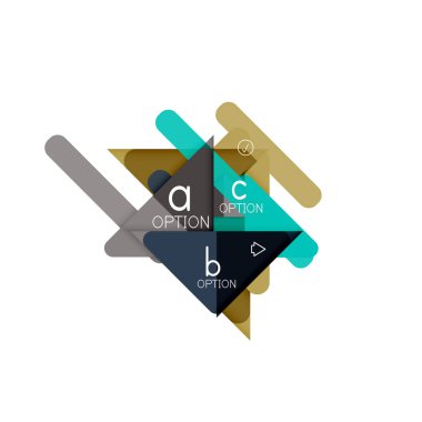 Üçgen veri görselleştirme tasarım, seçenek Infographic düzen