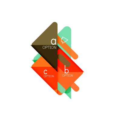 Üçgen veri görselleştirme tasarım, seçenek Infographic düzen