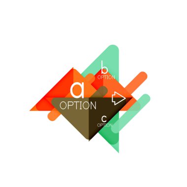 Üçgen veri görselleştirme tasarım, seçenek Infographic düzen