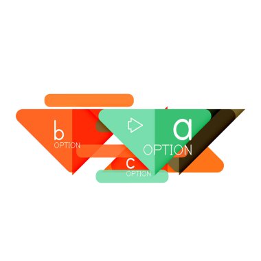 Üçgen veri görselleştirme tasarım, seçenek Infographic düzen