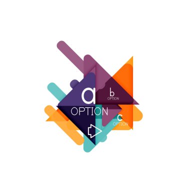 Üçgen veri görselleştirme tasarım, seçenek Infographic düzen