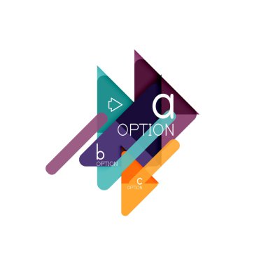 Üçgen veri görselleştirme tasarım, seçenek Infographic düzen