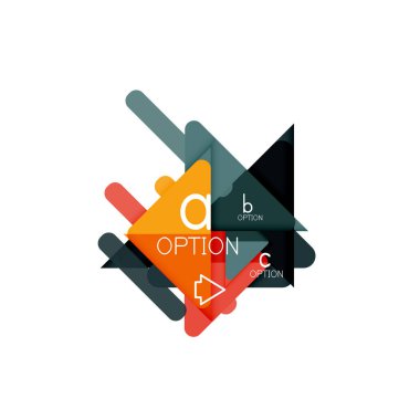 Üçgen veri görselleştirme tasarım, seçenek Infographic düzen