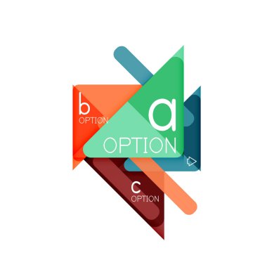 Üçgen veri görselleştirme tasarım, seçenek Infographic düzen