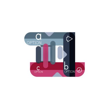 Özet satırları geometrik Infographic layoutabstract satırları geometrik Infographic düzeni, veri görselleştirme tasarım, seçeneği adım adım programı, web kutusu