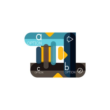 Özet satırları geometrik Infographic layoutabstract satırları geometrik Infographic düzeni, veri görselleştirme tasarım, seçeneği adım adım programı, web kutusu