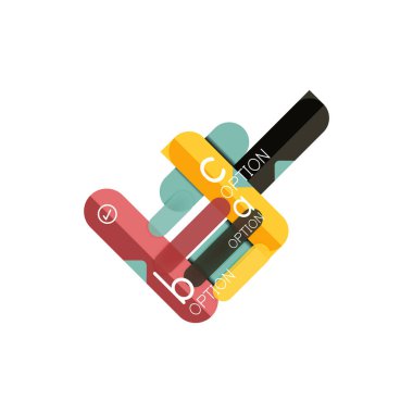 Özet satırları geometrik Infographic layoutabstract satırları geometrik Infographic düzeni, veri görselleştirme tasarım, seçeneği adım adım programı, web kutusu