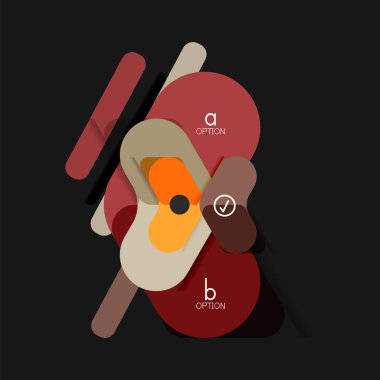 Düz tasarım geometrik infographics, ok şekli vektör etiket veya etiket, Fiyat etiketleri, promosyon rozet, simgesi tasarım, kağıt tarzı düzeni verileri grafik görselleştirme adım adım süreci için için teklif